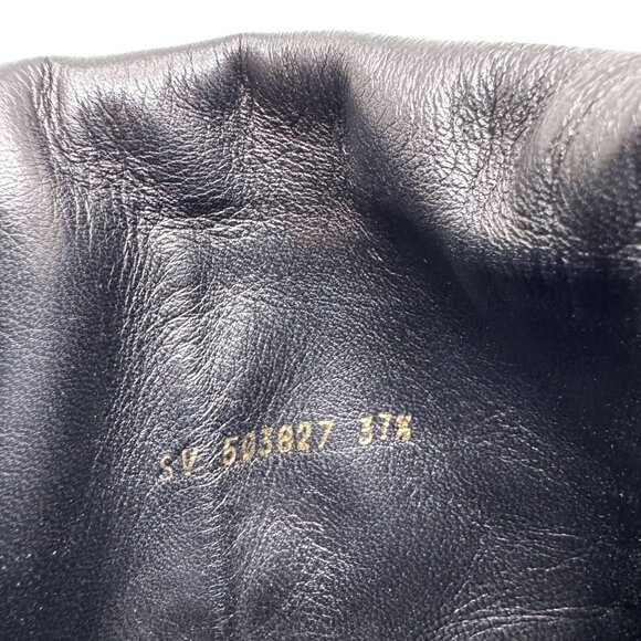 Saint Laurent YSL Meurice 105 Thigh High Boots Tassel Suede Leather Black W 37.5 - Picture 11 of 16